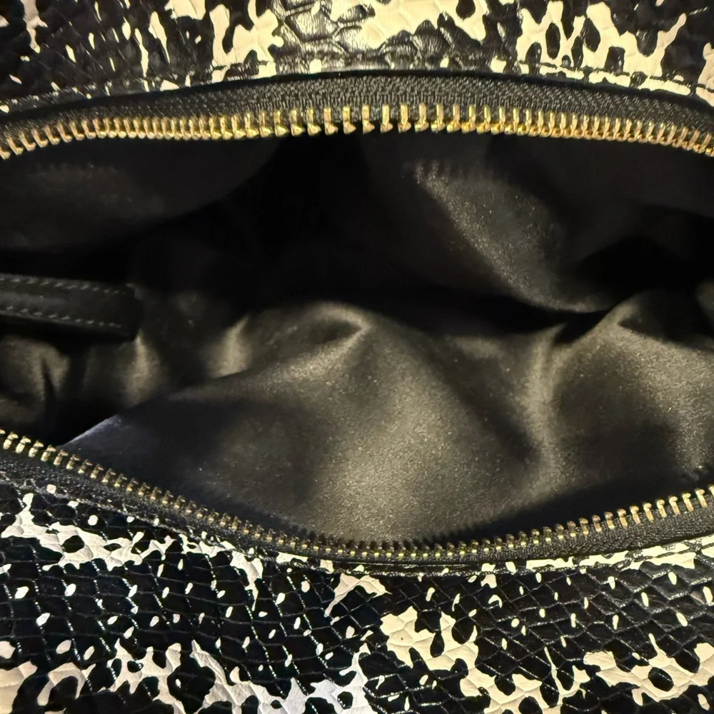 Coach Black Madison Phoebe Shoulder Bag with python-print side panels. EUC - Picture 15 of 15